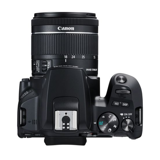 Canon EOS 250D + Canon EF-S 18-55mm f/4-5.6 IS STM Lens - Black Canon EOS 250D + Canon EF-S 18-55mm f/4-5.6 IS STM Lens - Black